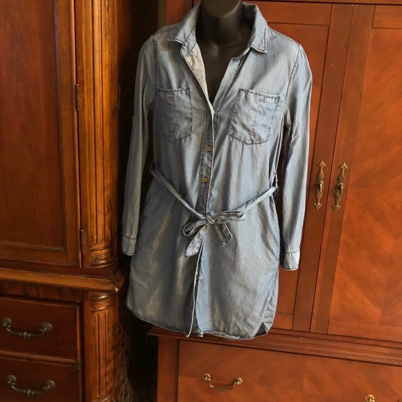 XS AQUA Chambray Dress like Denim - Picture 12 of 13